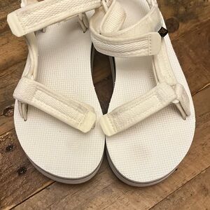 White Strappy Sandals Teva